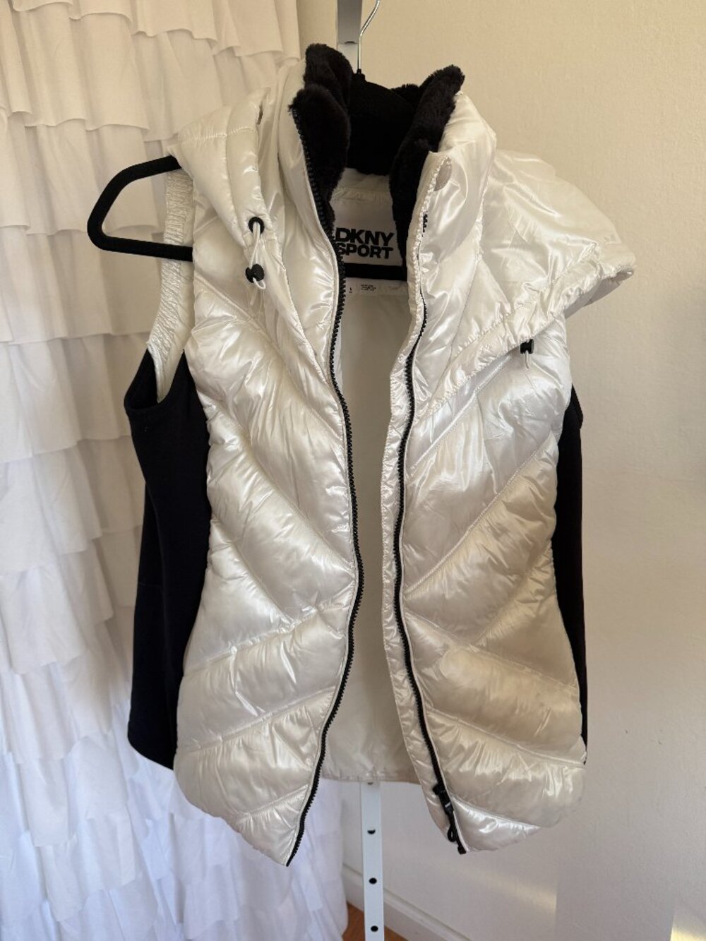 DKNY Hooded Puffer Vest